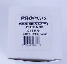 Load image into Gallery viewer, air conditioner capacitor 30/5 mfd 440v round | OttawaFurnaceParts.ca