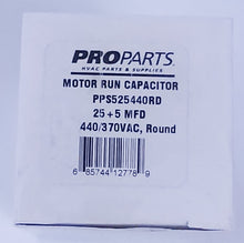 Load image into Gallery viewer, air conditioner capacitor 25/5 mfd 440v round| OttawaFurnaceParts.ca
