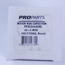 Load image into Gallery viewer, Air Conditioner Capacitor 20/5 mfd 440v Round| OttawaFurnaceParts.ca